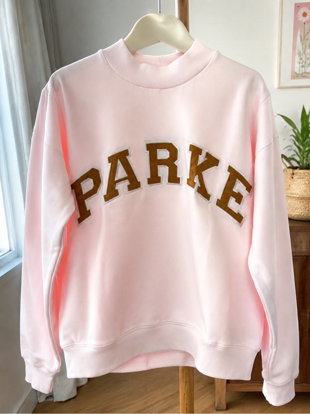 Parker Pink Mock-Neck Sweatshirt - Picture 3 of 4